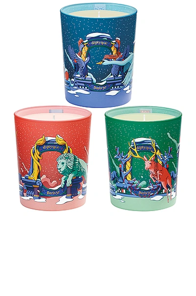 Shop Diptyque Set Of 3 Marvelous Beasts Candles In N,a