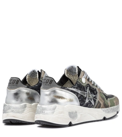 Shop Golden Goose Running Sole Printed Leather Sneakers In Multicoloured