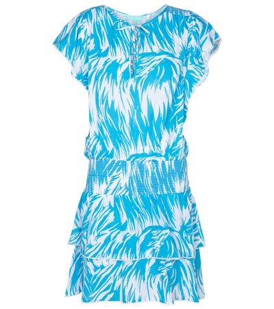 Shop Melissa Odabash Keri Printed Minidress In Blue