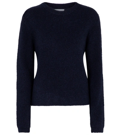 Shop Velvet Wool-blend Sweater In Blue