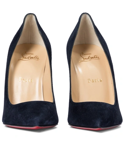 Shop Christian Louboutin Kate 100 Suede Pumps In Blue