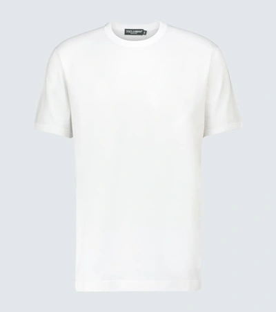 Shop Dolce & Gabbana Short-sleeved Cotton T-shirt In White