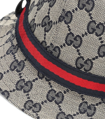 Shop Gucci Original Gg Bucket Hat In Blue