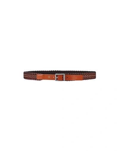 Shop Hugo Boss Belts In Brown