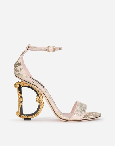 Shop Dolce & Gabbana Nappa Mordore Sandals With Baroque Dg Heel