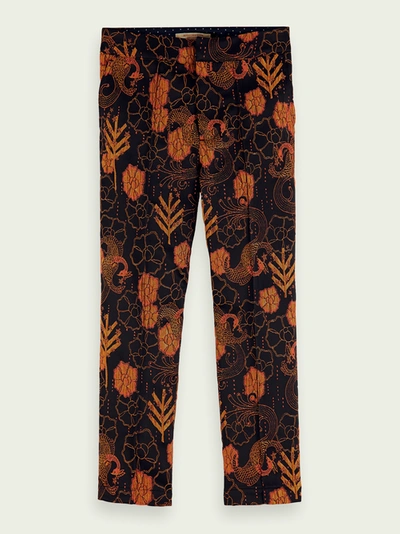 Shop Scotch & Soda Tailored Jacquard Pants In Brown