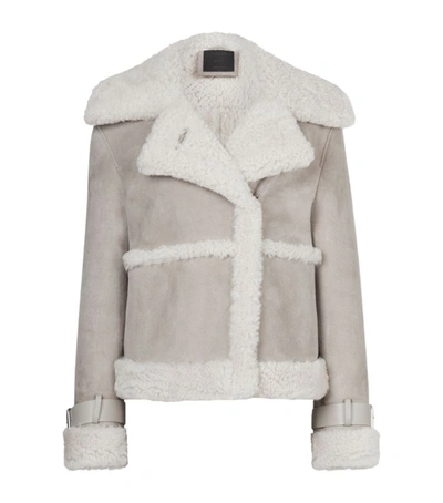 Shop Allsaints Farley Sheepskin Jacket