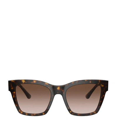 Shop Dolce & Gabbana Tortoiseshell Wayfarer Sunglasses In Brown