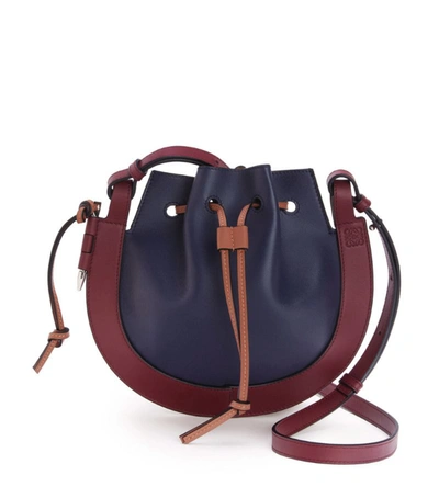 Shop Loewe Small Leather Horseshoe Bag