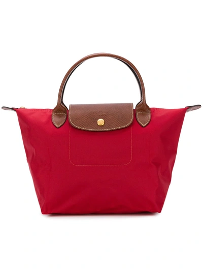 Shop Longchamp Small Le Pliage Tote Bag In Red