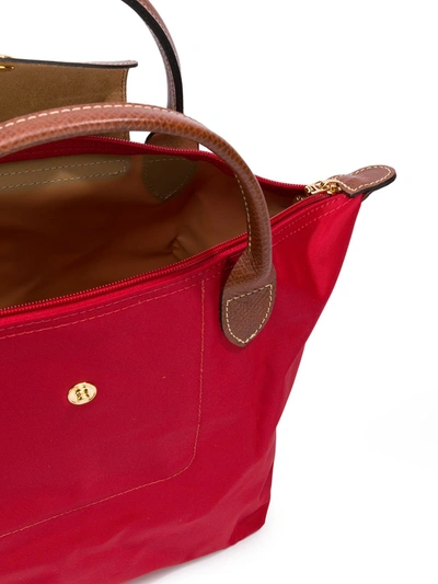 Shop Longchamp Small Le Pliage Tote Bag In Red