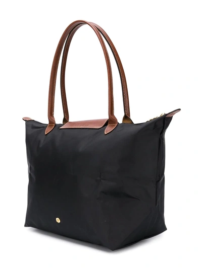 Longchamp Large Le Pliage Shoulder Bag In Black