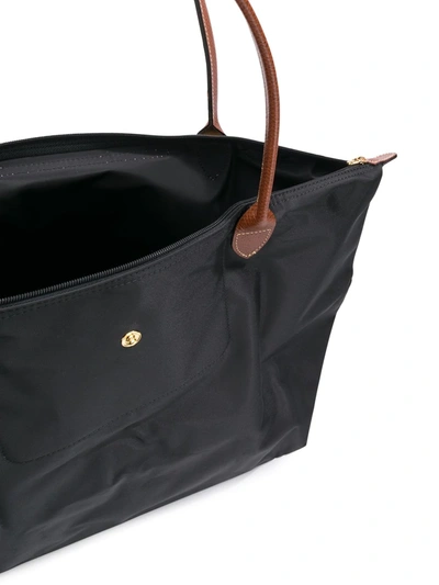 Longchamp Large Le Pliage Shoulder Bag In Black