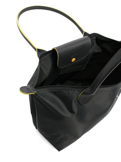 Shop Longchamp Large Le Pliage Shoulder Bag In Grey