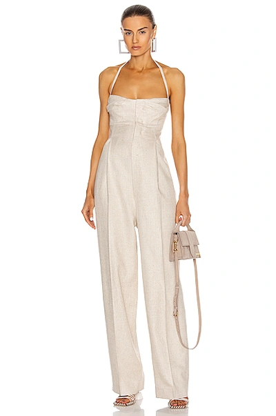 Shop Jacquemus La Combinaison Loya In Beige