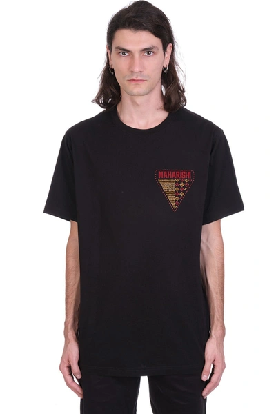 Shop Maharishi T-shirt In Black Cotton