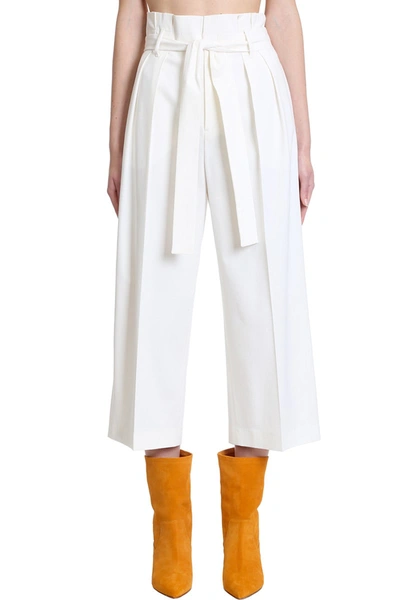 Shop Red Valentino Pants In White Cotton