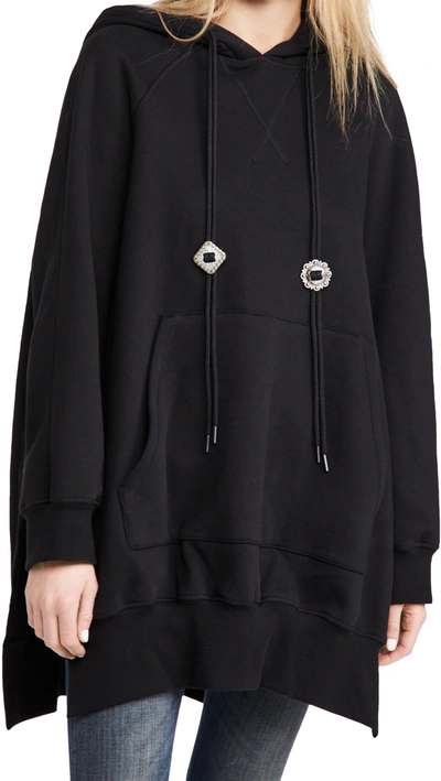 Shop R13 Oversized Hoodie Cape In Black