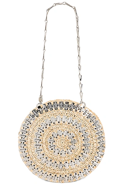 Shop Paco Rabanne Circle Rabanne Bag In Natural & Silver