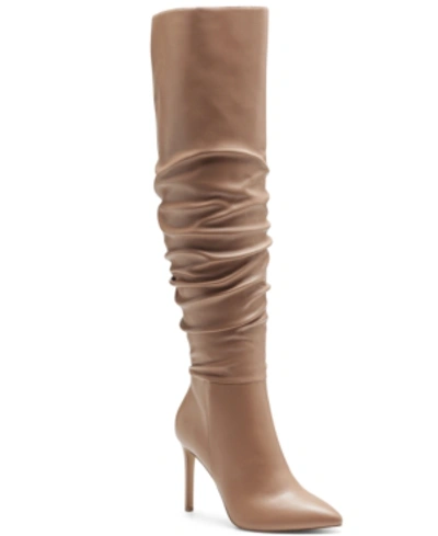 Shop Inc International Concepts Women's Iyonna Over-the-knee Slouch Boots, Created For Macy's In Luggage Smooth