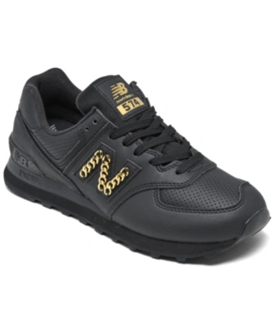 Shop New Balance Women's 574 Chain Casual Sneakers From Finish Line In Black