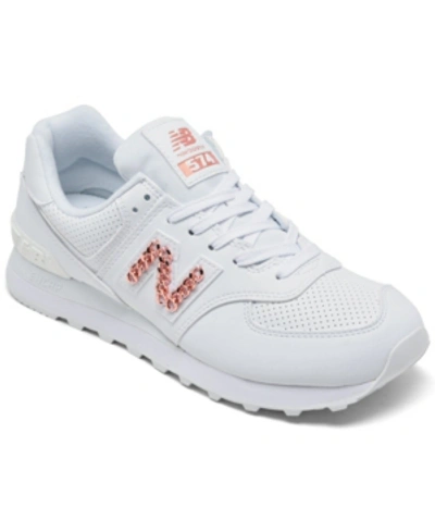 Shop New Balance Women's 574 Chain Casual Sneakers From Finish Line In White