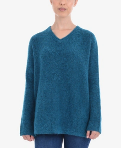 Shop Live Unlimited V-neck Sweater In Teal
