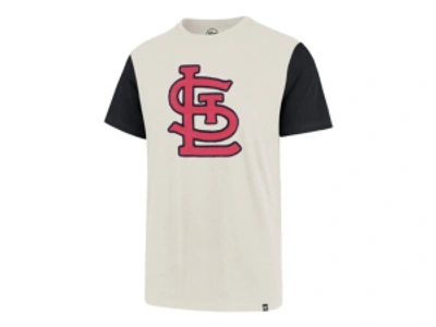 Shop 47 Brand St. Louis Cardinals Men's Blocked Fieldhouse T-shirt In Stone