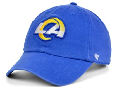 Shop 47 Brand Los Angeles Rams Clean Up Cap In Blue