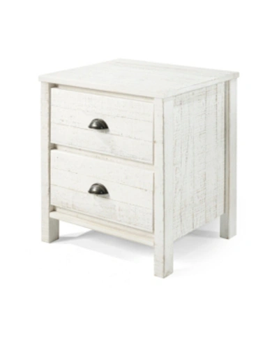 Shop Alaterre Furniture Rustic Nightstand In White