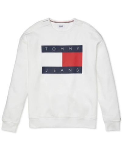 Tommy Hilfiger Adaptive Men's Tommy Jeans Lucca Sweatshirt With Velcro  Shoulder Closures In Bright White | ModeSens