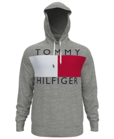 Shop Tommy Hilfiger Men's Quinn Drawstring Hoodie Sweatshirt In Grey Heather