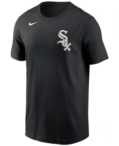 Shop Nike Chicago White Sox Men's Swoosh Wordmark T-shirt In Black