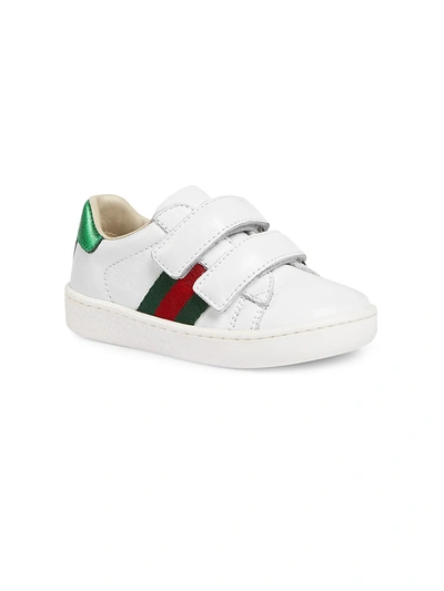 Shop Gucci Baby's & Toddler's New Ace Leather Sneakers In Multi White