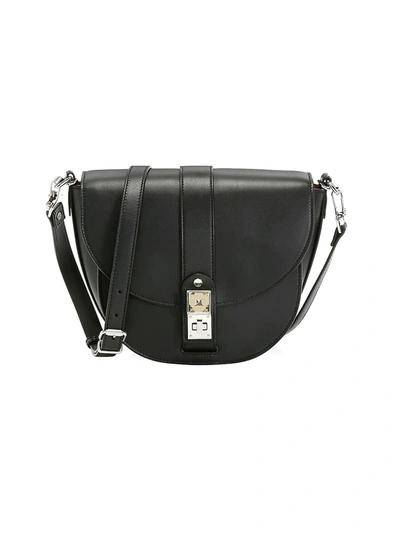 Shop Proenza Schouler Women's Medium Ps11 Leather Saddle Bag In Black
