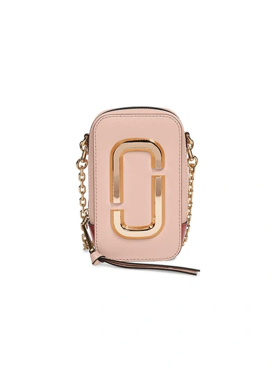Shop The Marc Jacobs Women's The Hot Shot Leather Crossbody Bag In Rose Multi