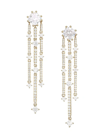 Shop Adriana Orsini Women's Tivoli2 Goldplated & Cubic Zirconia Long Drop Earrings