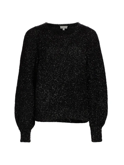 Shop Ronny Kobo Carina Sparkle Sweater In Black