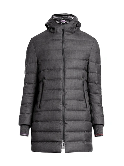 Shop Thom Browne Men's Hooded Down Puffer Ski Coat In Grey