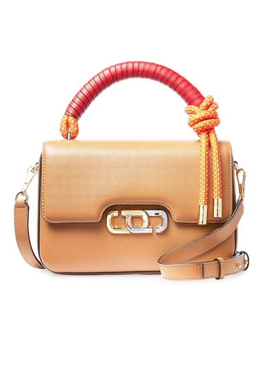 Shop The Marc Jacobs The J Link Leather Shoulder Bag In Dirty Chai