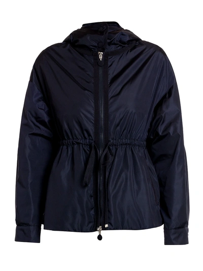 Shop Moncler Meretz Short Drawstring Jacket In Navy