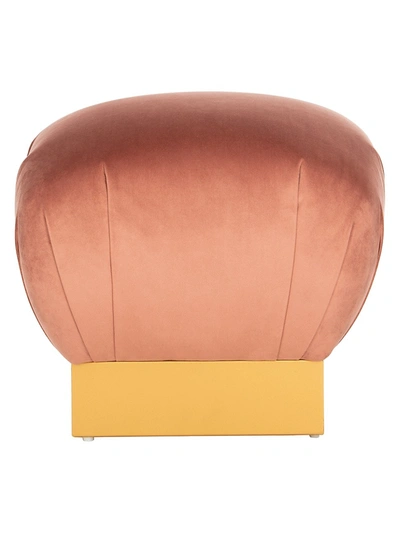 Shop Safavieh Ophelia Tulip Ottoman In Dusty Rose Gold