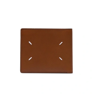 Shop Maison Margiela Leather Wallet In Brown