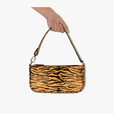 Shop By Far Brown Rachel Tiger Pattern Shoulder Bag