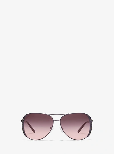 Shop Michael Kors Chelsea Glam Sunglasses In Red