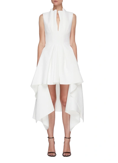Shop Maticevski Inhibit' Symmetric Skirt Sleeveless Mini Dress In White