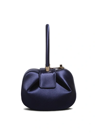 Shop Gabriela Hearst 'demi' Satin Dumpling Bag In Blue
