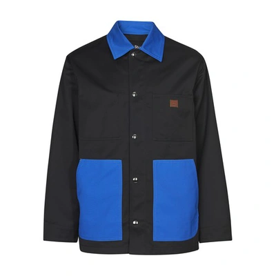 Shop Acne Studios Jacket In Black Royal Blue