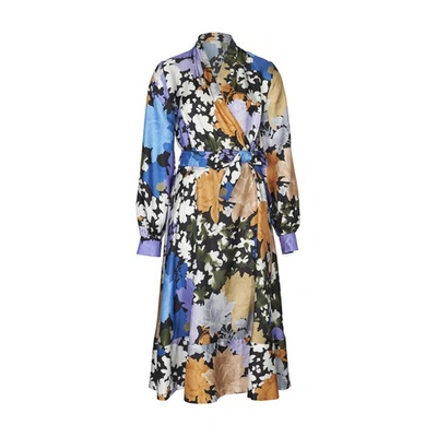 Shop Stine Goya Reflection Silk Dress In Flora