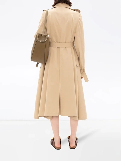 Shop Jw Anderson Double-breasted Belted Trench Coat In Neutrals